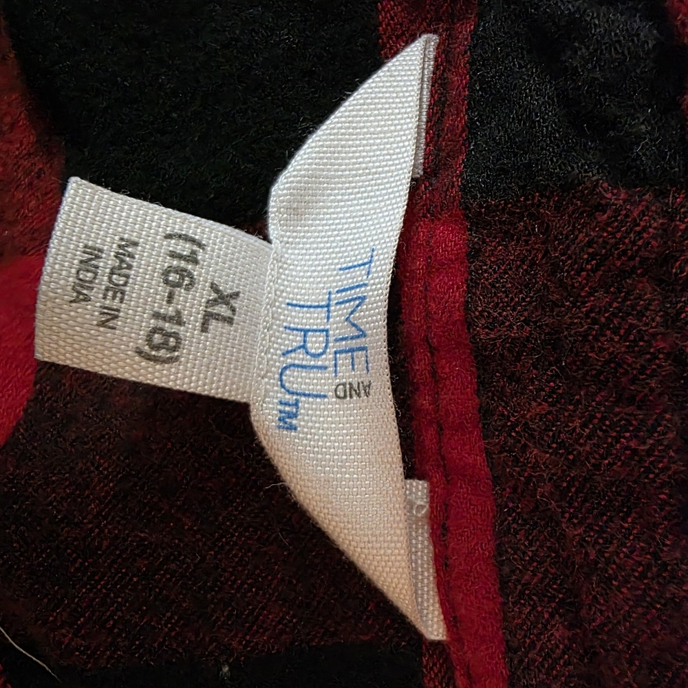 Time and Tru Red and Black Checkered Men's Shirt - Picture 4 of 4